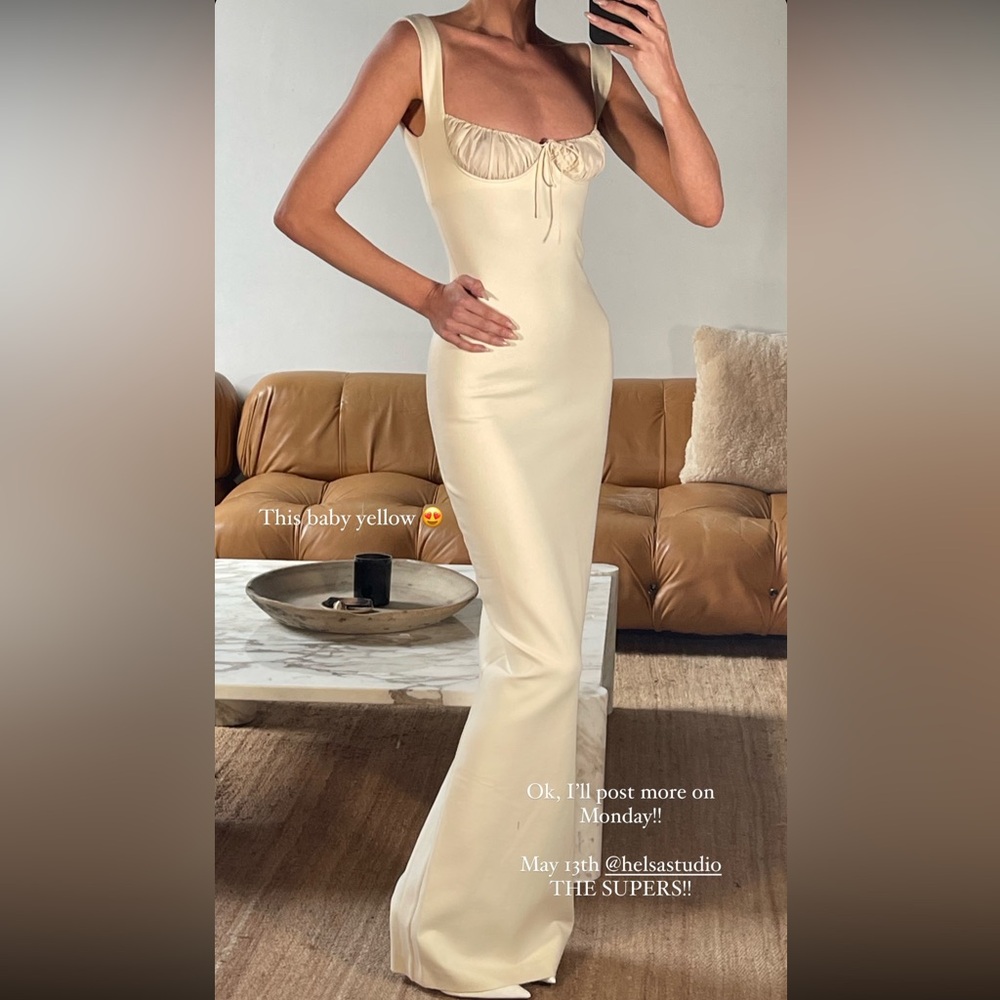 Helsa Yasmin Dress in Baby Yellow